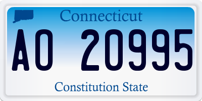 CT license plate AO20995