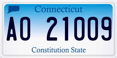 CT license plate AO21009