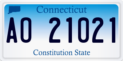 CT license plate AO21021