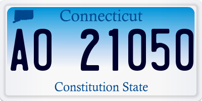 CT license plate AO21050