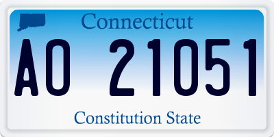 CT license plate AO21051