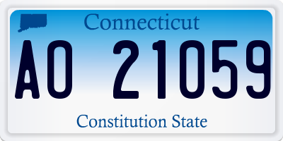 CT license plate AO21059