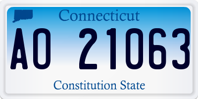 CT license plate AO21063