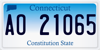 CT license plate AO21065