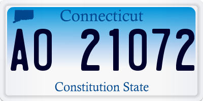CT license plate AO21072