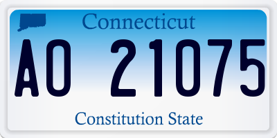 CT license plate AO21075