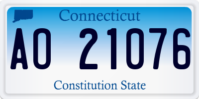 CT license plate AO21076