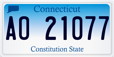 CT license plate AO21077
