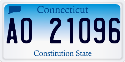 CT license plate AO21096