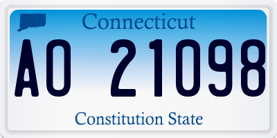 CT license plate AO21098