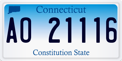 CT license plate AO21116