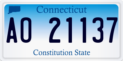 CT license plate AO21137