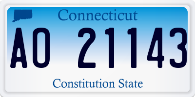 CT license plate AO21143