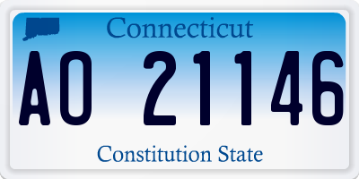 CT license plate AO21146