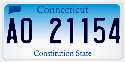 CT license plate AO21154