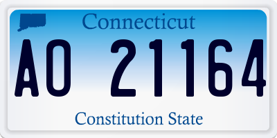 CT license plate AO21164