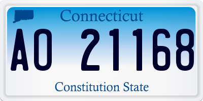 CT license plate AO21168