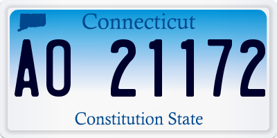 CT license plate AO21172
