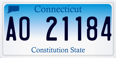 CT license plate AO21184