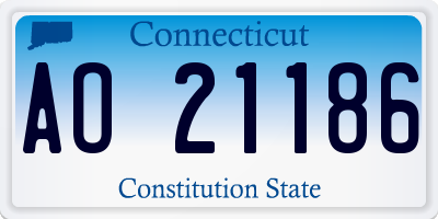 CT license plate AO21186