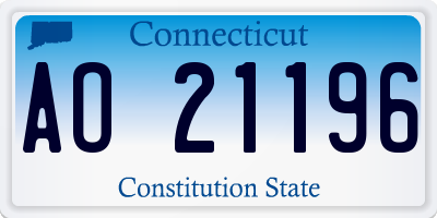 CT license plate AO21196