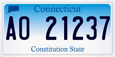 CT license plate AO21237
