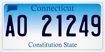CT license plate AO21249