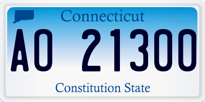 CT license plate AO21300