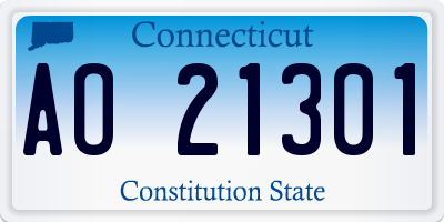 CT license plate AO21301