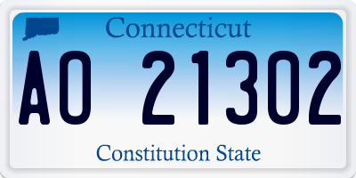 CT license plate AO21302