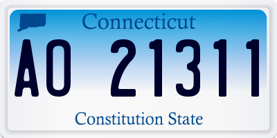 CT license plate AO21311