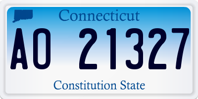 CT license plate AO21327