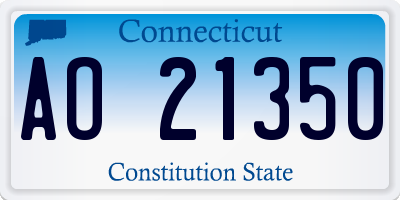 CT license plate AO21350