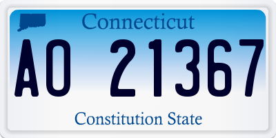 CT license plate AO21367