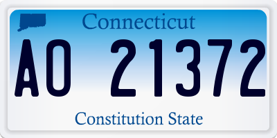 CT license plate AO21372