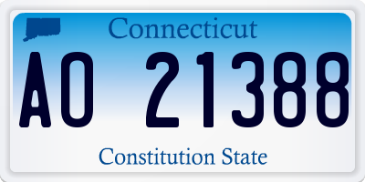 CT license plate AO21388