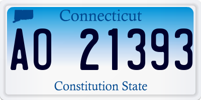 CT license plate AO21393