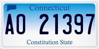 CT license plate AO21397