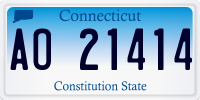 CT license plate AO21414