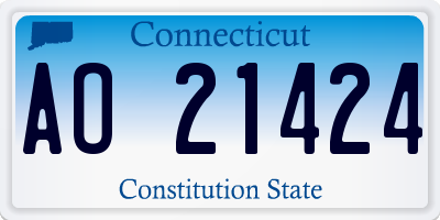 CT license plate AO21424