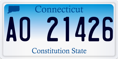 CT license plate AO21426