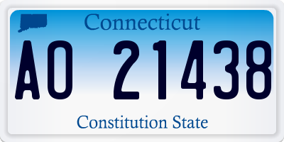CT license plate AO21438