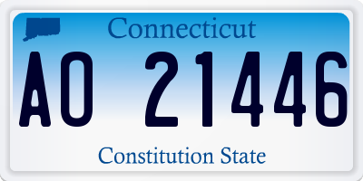 CT license plate AO21446