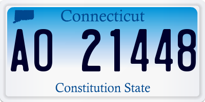 CT license plate AO21448