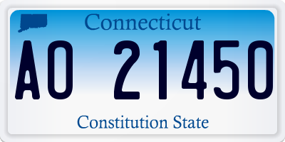 CT license plate AO21450