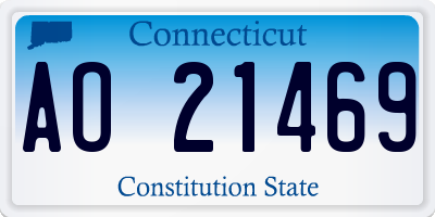 CT license plate AO21469