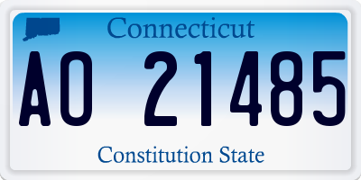 CT license plate AO21485