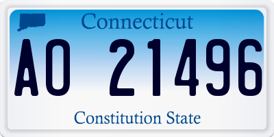 CT license plate AO21496