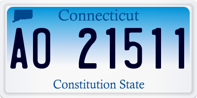 CT license plate AO21511