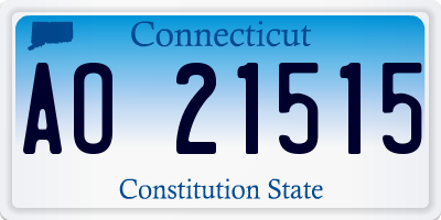 CT license plate AO21515